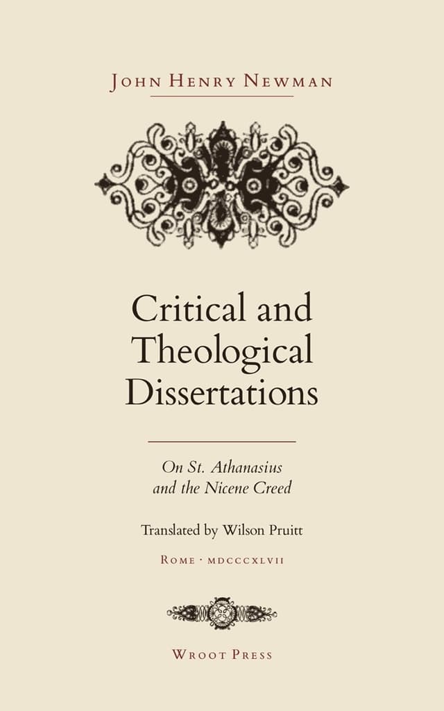 Cover of Critical and Theological Dissertations