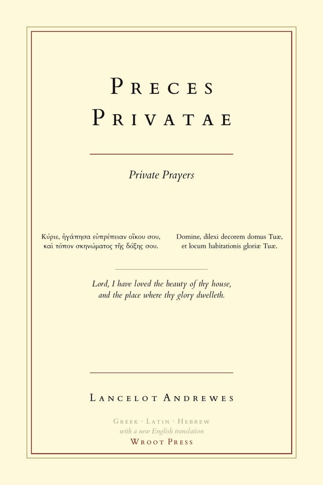 Cover of Lancelot Andrewes, Preces Privatae